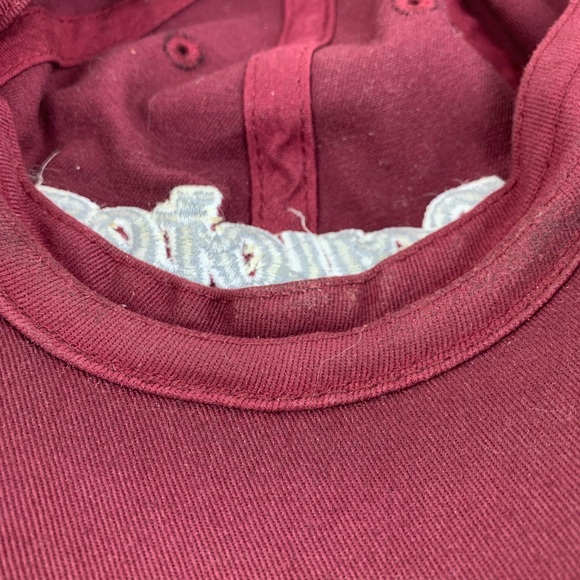 Arizona Coyotes NHL Hat Cap Spellout Paw Strapback Adjustable Maroon Silver - Picture 7 of 8